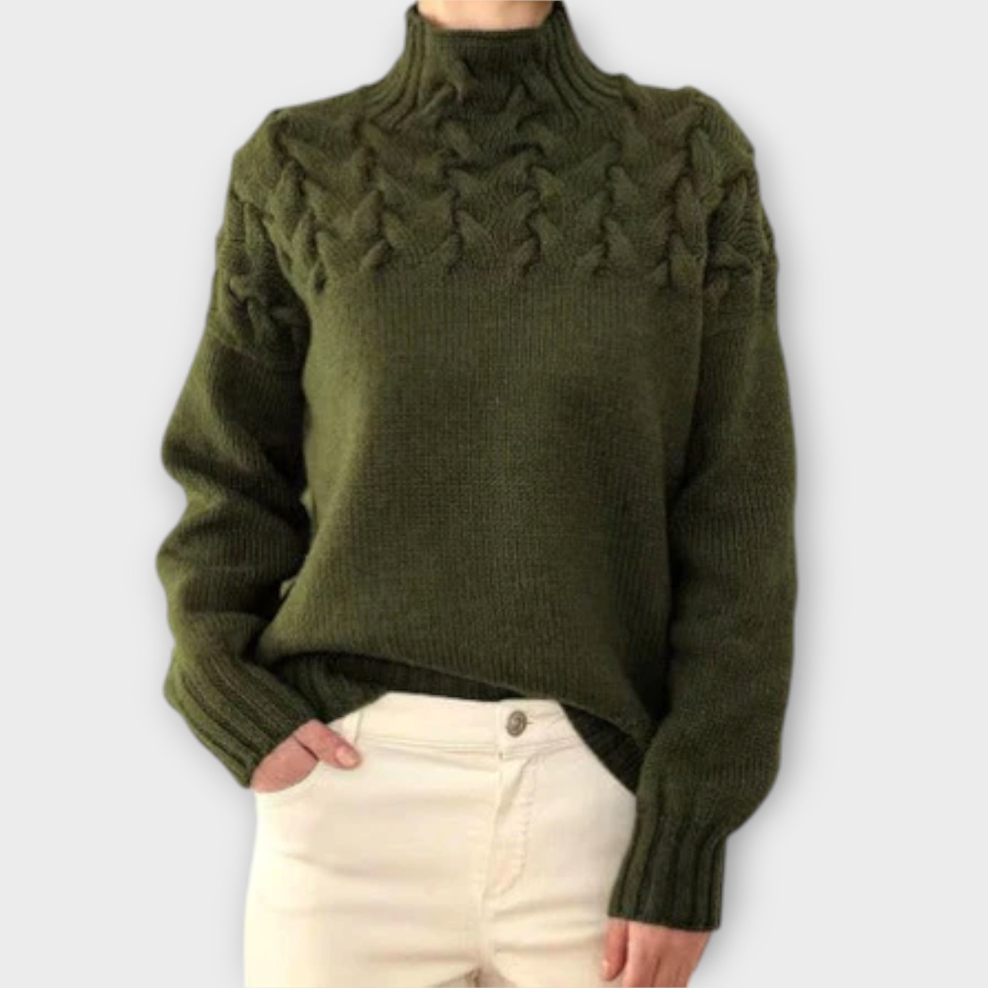 Ivana | Elegantní pletený svetr s rolákem